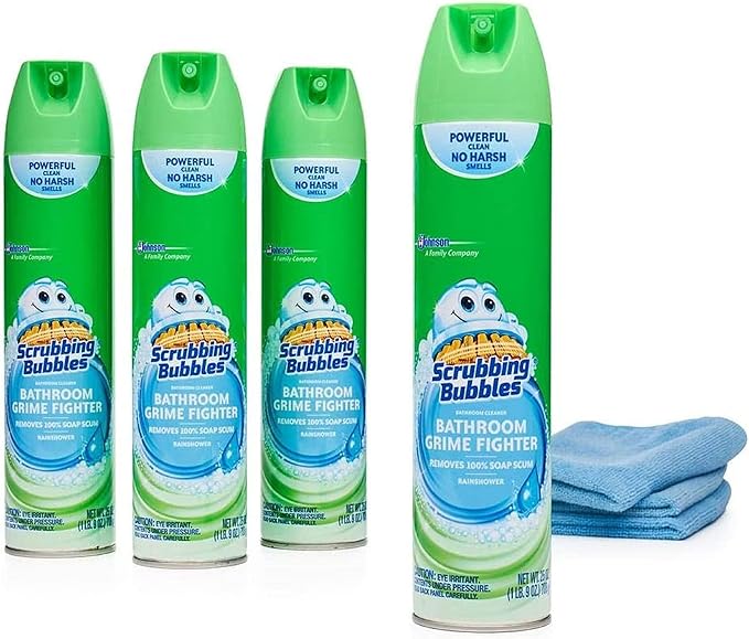 Scrubbing Bubbles Bathroom Cleaner, Rainshower, 4 ct., 100 oz.
