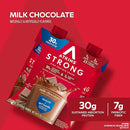 Atkins Strong High Protein Shake, Milk Chocolate, 30g Protein, 7g Prebiotic Fiber, Muscle & Gut Health Support Complex, 12 Count