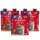 Atkins Strong High Protein Shake, Milk Chocolate, 30g Protein, 7g Prebiotic Fiber, Muscle & Gut Health Support Complex, 12 Count