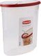 Rubbermaid Flex and Seal Cereal Keeper, 1.5 Gallon, BPA-Free, Clear with Red Lid, Airtight