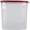 Rubbermaid Flex and Seal Cereal Keeper, 1.5 Gallon, BPA-Free, Clear with Red Lid, Airtight
